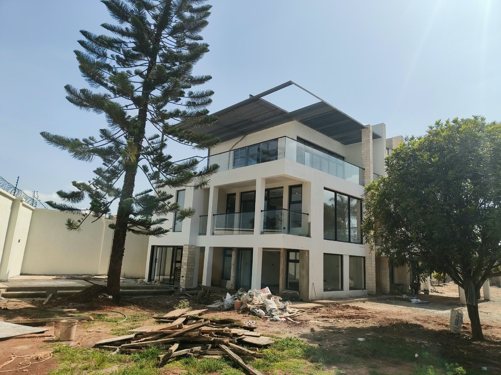 Later stage · Glazing and exterior finishes