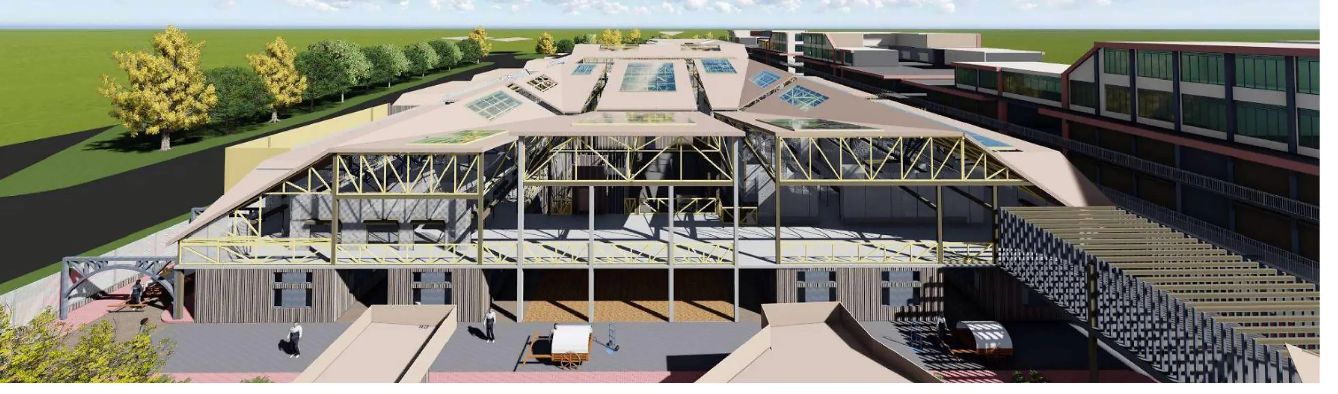 Kamukunji Jua Kali Market · Workshop and market roofscape · Academic proposal